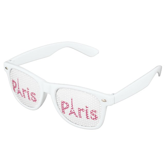 Paris Frankreich Eiffelturm Cool Pink Partybrille (Schrägansicht)