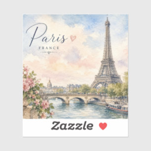 Paris Frankreich Eiffelturm Fluss Seine Aufkleber