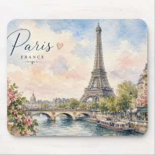 Paris Frankreich Eiffelturm Fluss Seine Mousepad