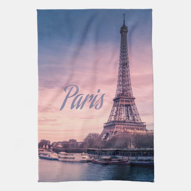 Paris-Frankreich-Eiffelturm Geschirrtuch (Vertikal)