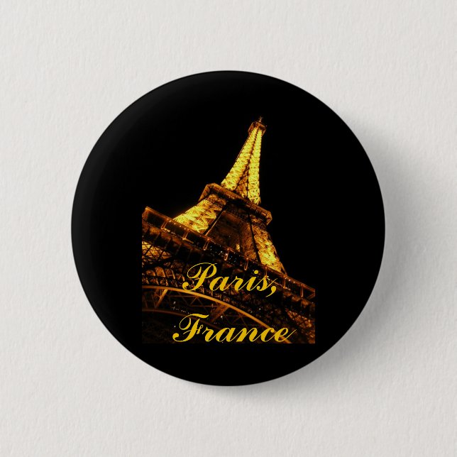 Paris, Frankreich, Eiffelturm, Knopf Button (Vorderseite)
