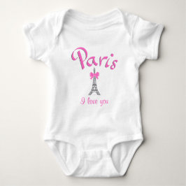Paris, Frankreich, Eiffelturm Niedlich Baby Strampler