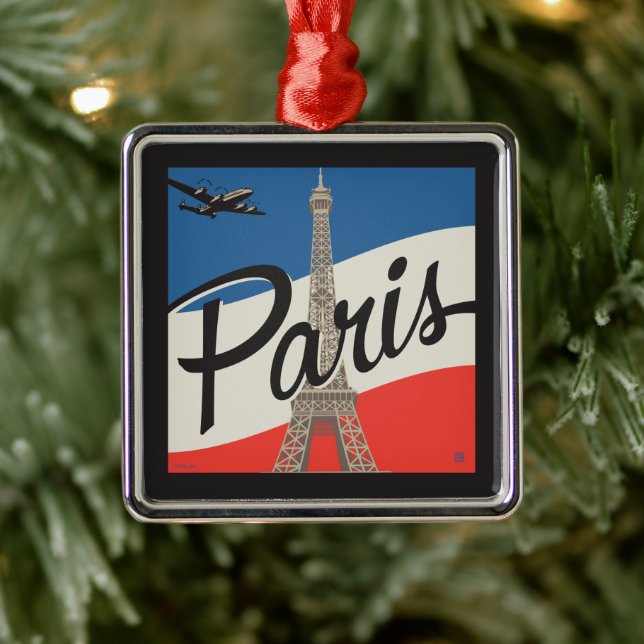 Paris Frankreich | Eiffelturm Ornament Aus Metall (Baum)