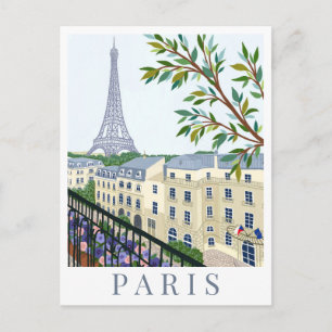 Paris Frankreich Eiffelturm Reise Illustration Postkarte