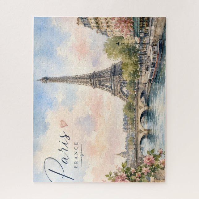 Paris Frankreich Eiffelturm Seine Fluss  (Vertikal)