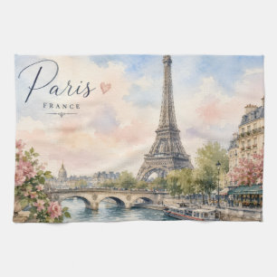 Paris Frankreich Eiffelturm Seine Fluss Geschirrtuch