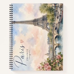 Paris Frankreich Eiffelturm Seine Fluss Notizbuch
