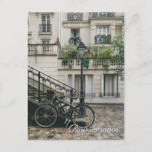 Paris Frankreich Fahrrad Herbst Herbstreise Postka Einladungspostkarte