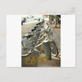 Paris-Frankreich-Fahrräder Postkarte