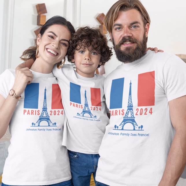 Paris Frankreich Familienurlaub Souvenir T-Shirt (Von Creator hochgeladen)