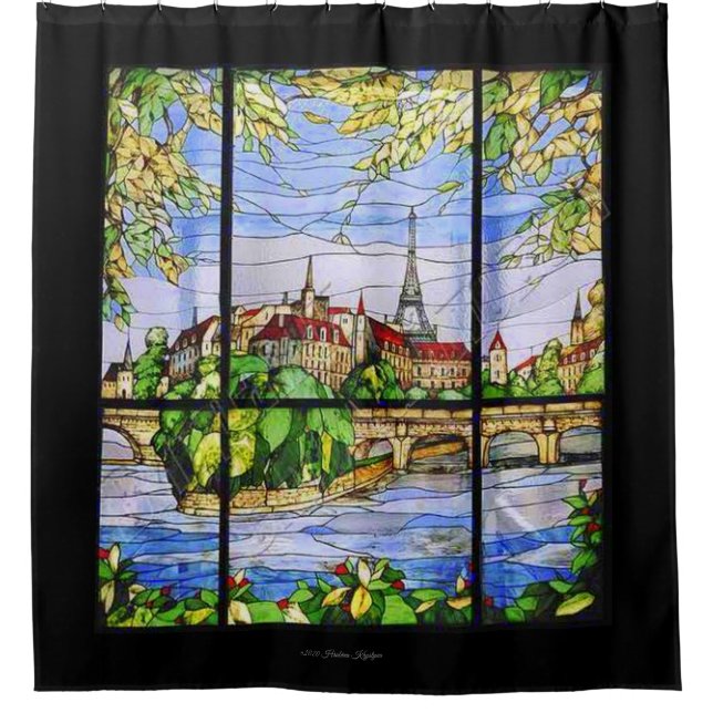 PARIS, FRANKREICH-FENSTER DUSCHVORHANG (Vorderseite)