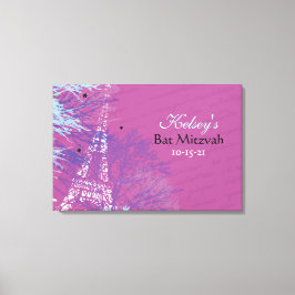 PARIS FRANKREICH FRANZÖSISCHE Bar Bat Mitzvah Sign Leinwanddruck