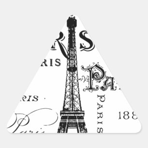 Paris Frankreich - Geschenke und Souvenirs Dreieckiger Aufkleber