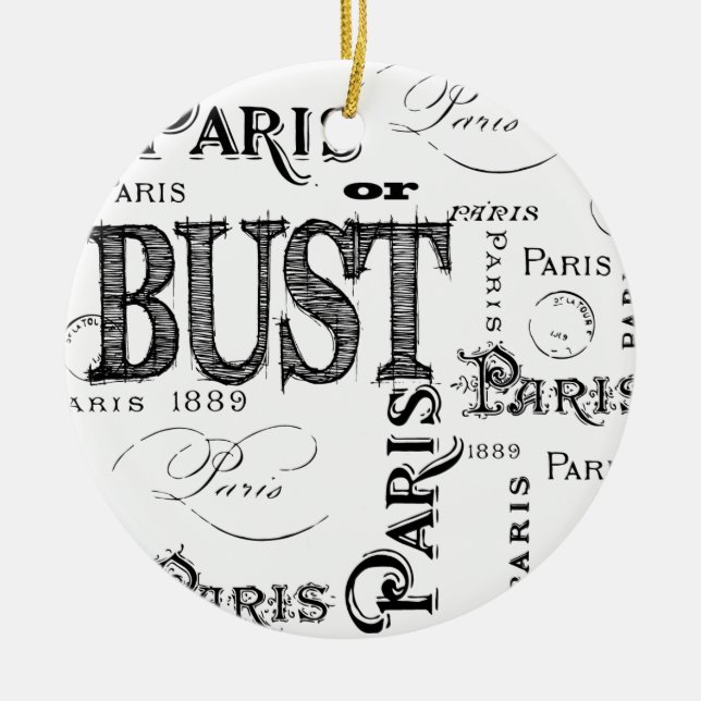 Paris Frankreich - Geschenke und Souvenirs Keramikornament (Vorne)