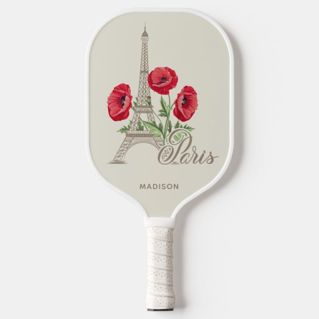 Paris-Frankreich-individuelle Name Pickleball Schläger (Vorderseite)