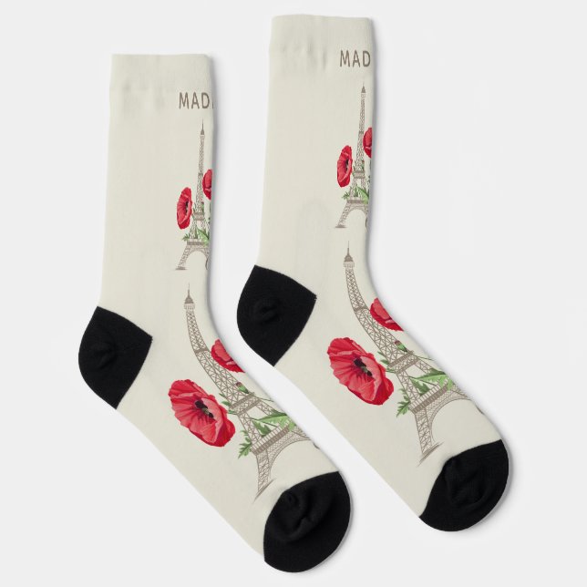Paris-Frankreich-individuelle Name Socken (Rechts)