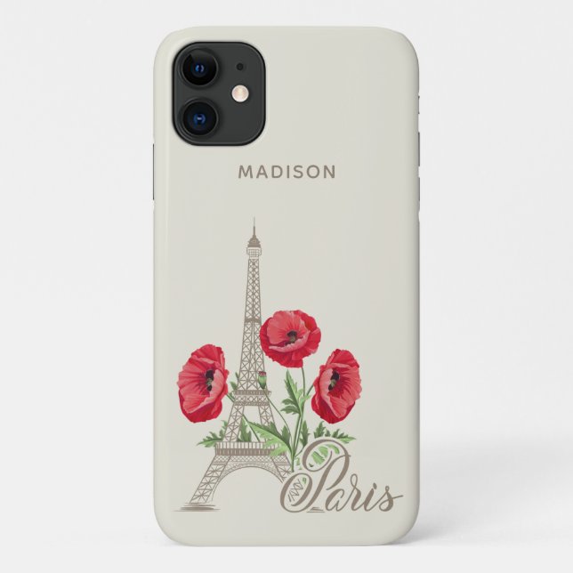 Paris Frankreich individuelle Name Telefonfälle Case-Mate iPhone Hülle (Rückseite)