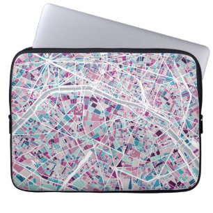 Paris Frankreich Karte Laptopschutzhülle