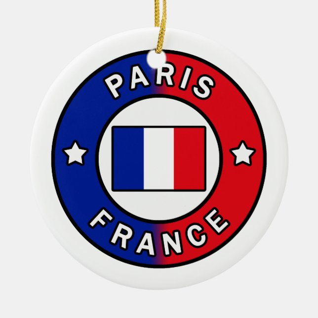Paris Frankreich Keramik Ornament (Vorne)