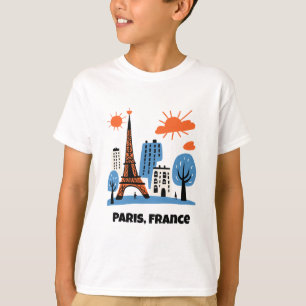 Paris Frankreich Kinder Europa Urlaub Souvenir Jun T-Shirt