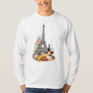 Paris Frankreich Langarm T-Shirt