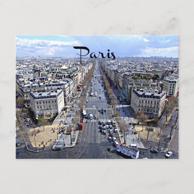 Paris, Frankreich - Luftbild Postkarte (Vorderseite)