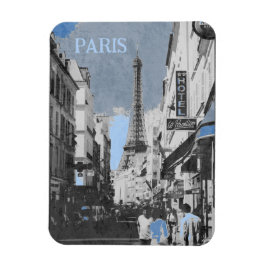 Paris, Frankreich mit einem Hauch von Blau Magnet