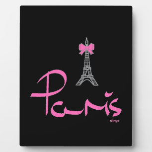 Paris, Frankreich mit Rosa-Bow Fotoplatte