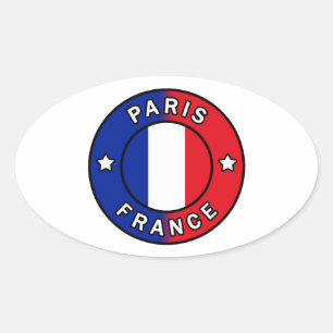 Paris Frankreich Ovaler Aufkleber