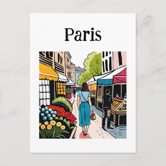 Paris Frankreich Postkarte (Vorderseite)