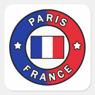 Paris Frankreich Quadratischer Aufkleber