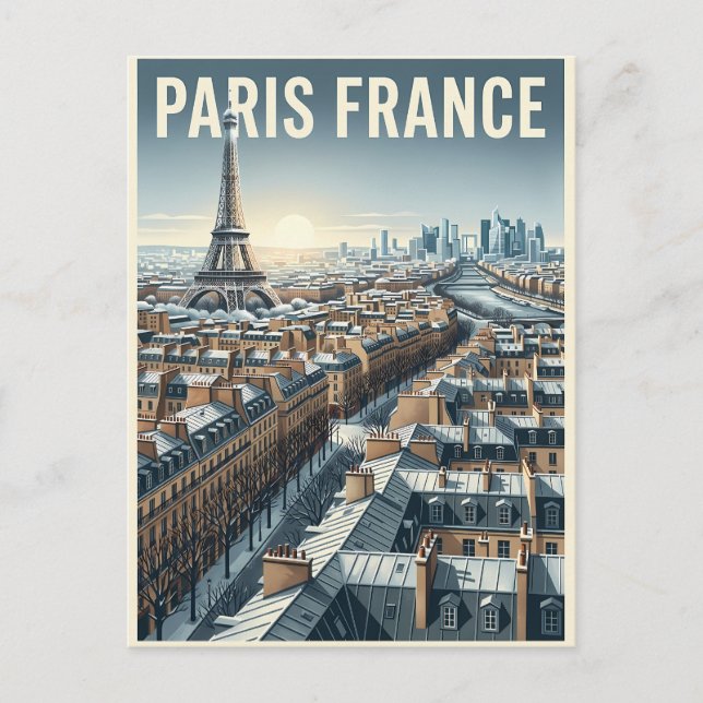 Paris Frankreich Reise  Postkarte (Vorderseite)