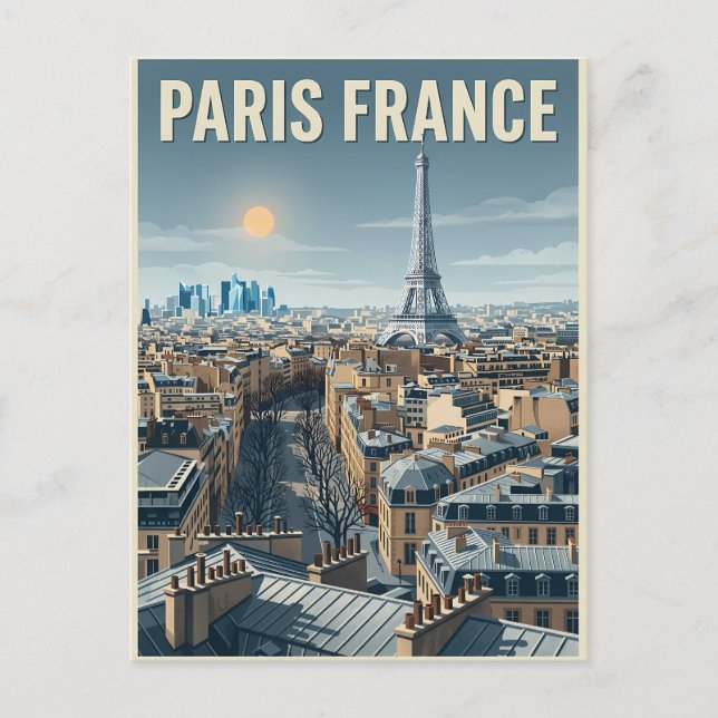 Paris Frankreich Reise  Postkarte (Vorderseite)