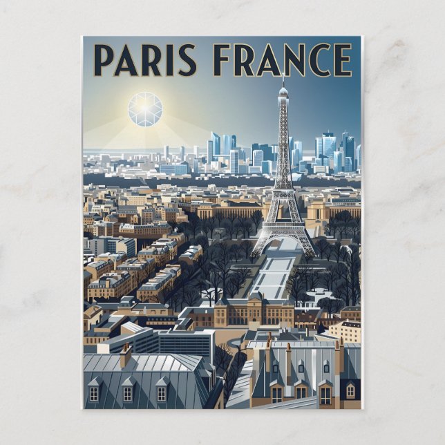 Paris Frankreich Reise  Postkarte (Vorderseite)