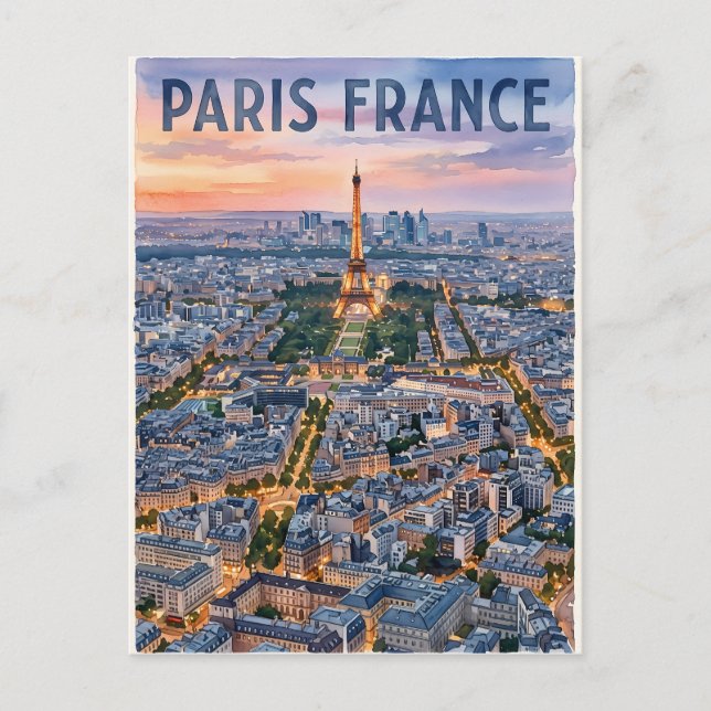 Paris Frankreich Reise  Postkarte (Vorderseite)