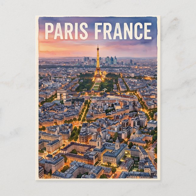 Paris Frankreich Reise  Postkarte (Vorderseite)