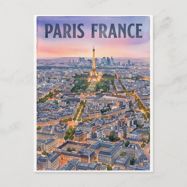 Paris Frankreich Reise  Postkarte (Vorderseite)