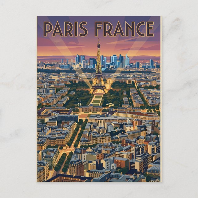 Paris Frankreich Reise  Postkarte (Vorderseite)