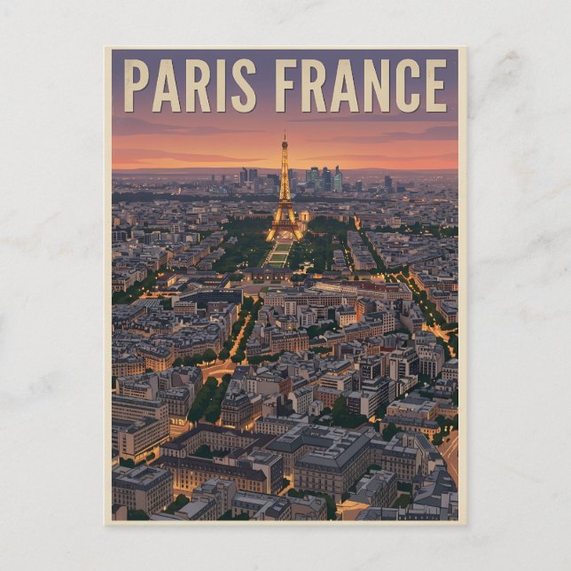 Paris Frankreich Reise  Postkarte (Vorderseite)