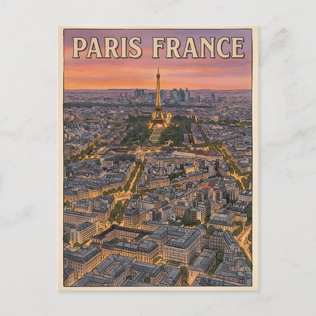 Paris Frankreich Reise  Postkarte (Vorderseite)