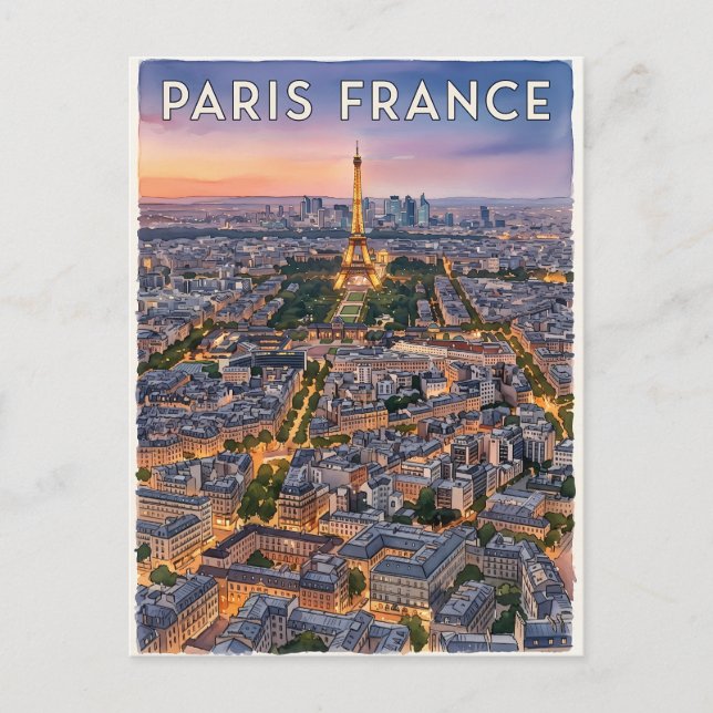 Paris Frankreich Reise  Postkarte (Vorderseite)