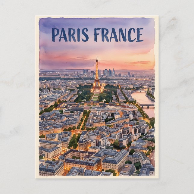 Paris Frankreich Reise  Postkarte (Vorderseite)
