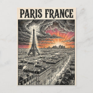 Paris Frankreich Reise  Postkarte