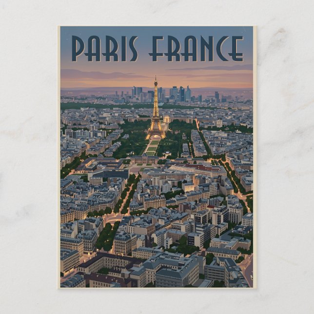 Paris Frankreich Reise  Postkarte (Vorderseite)