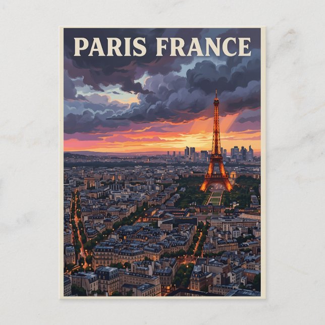 Paris Frankreich Reise  Postkarte (Vorderseite)