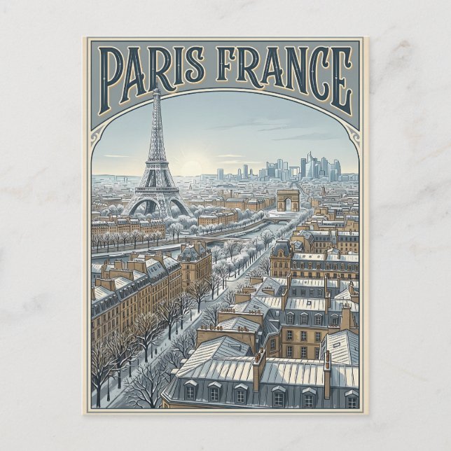 Paris Frankreich Reise  Postkarte (Vorderseite)