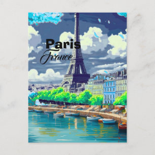 Paris Frankreich Reise Postkarte, Paris Skyline, P Postkarte