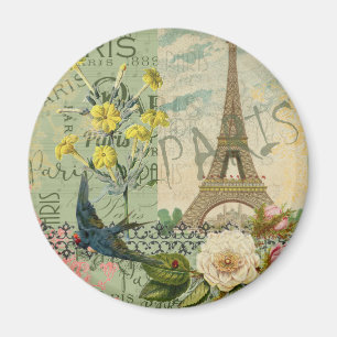 Paris Frankreich Reise Vintage Antike Kunstmalerei Magnet
