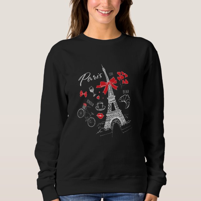 Paris Frankreich Reisen Frankreich Eiffel Tower Sweatshirt (Vorderseite)