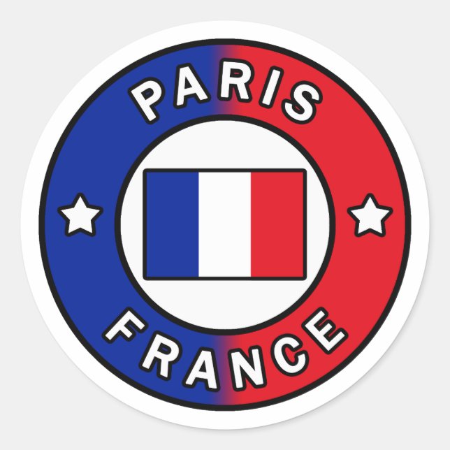 Paris Frankreich Runder Aufkleber (Vorderseite)